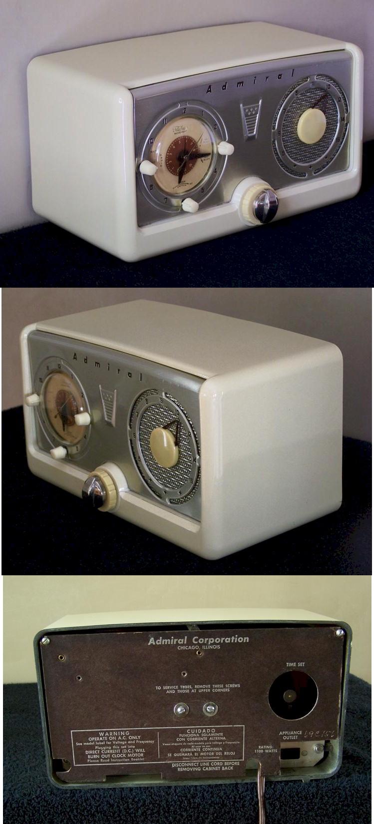 Admiral 5A33 Clock Radio (1952)