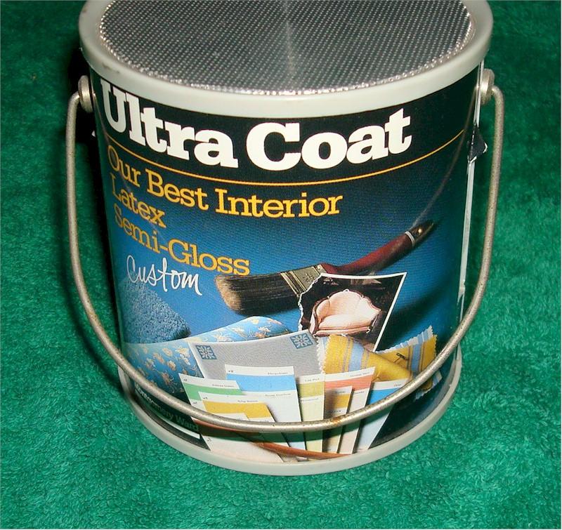 Montgomery Ward "Ultra Coat" Paint Can Radio