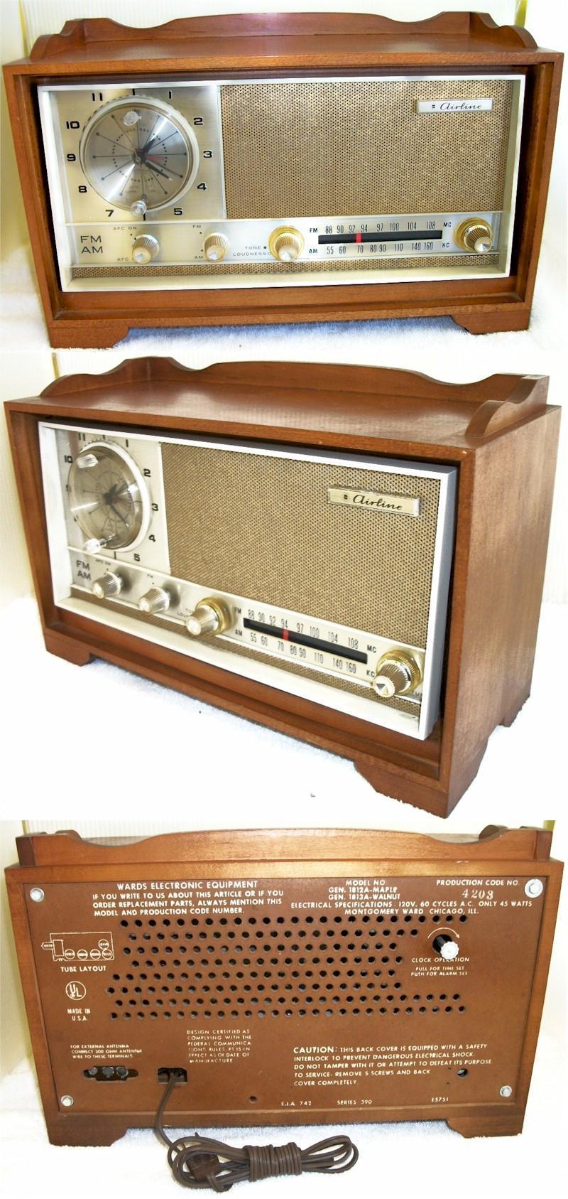 Airline 1812A Clock Radio (1955?)