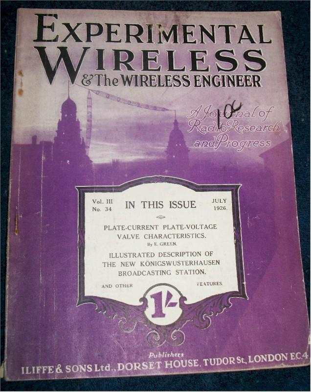 Magazine: Experimental Wireless No. 34 (1926)