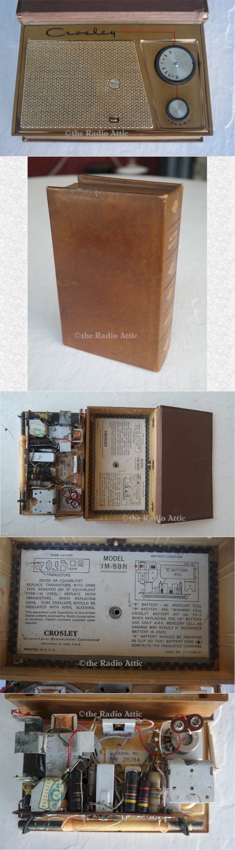 Crosley JM-8BN Book Radio