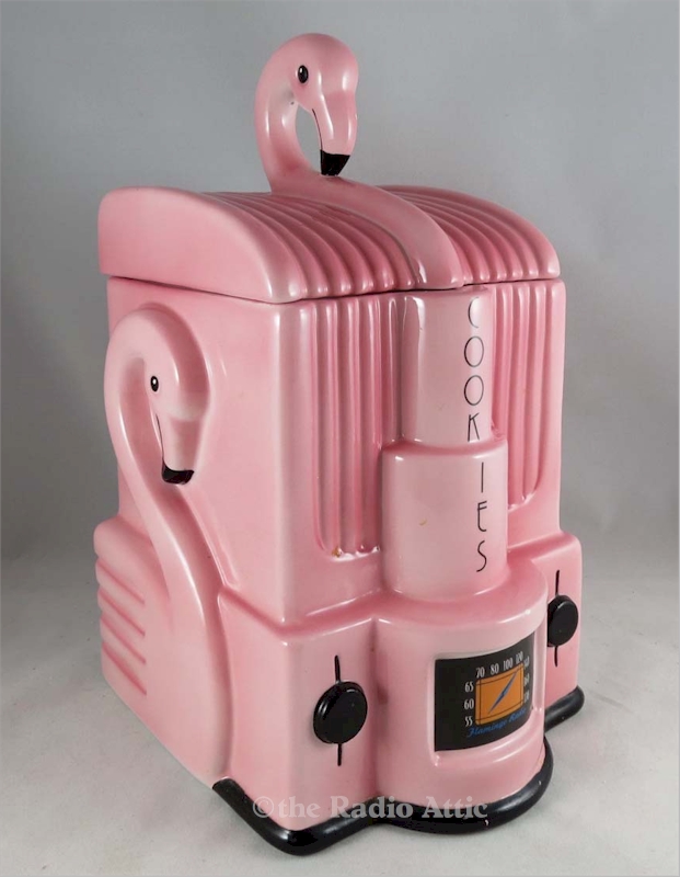 Vandor's PinkAttitude Flamingo Radio Cookie Jar (1998)