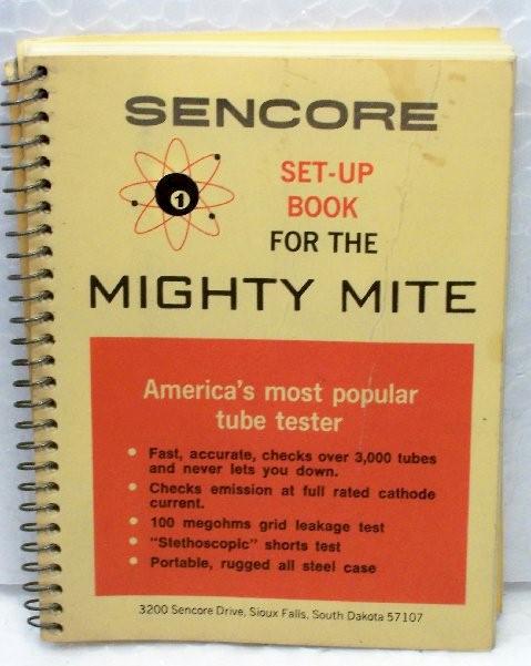 Sencore Set-Up Manual For The Mighty Mite Tube Tester