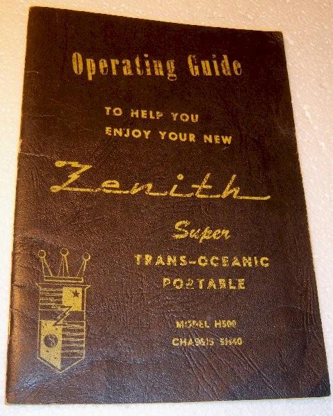 Zenith H500 TransOceanic Operating Guide