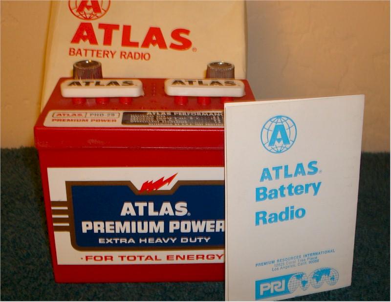 Atlas Car Battery Radio w/Box
