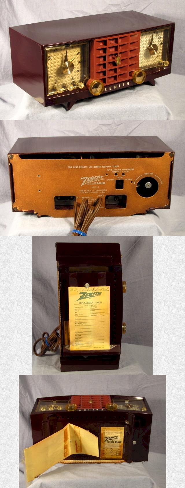 Zenith T521R Clock Radio (1956)