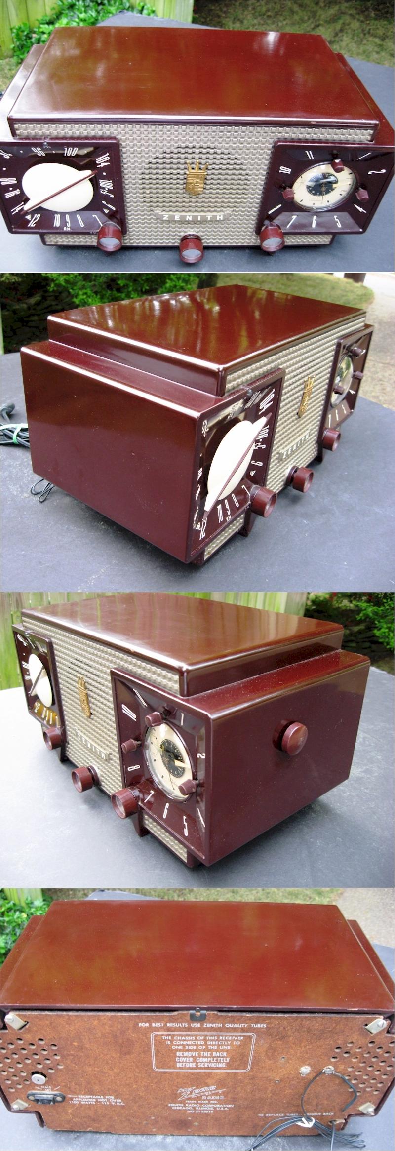 Zenith X733 AM/FM Clock Radio (1955)