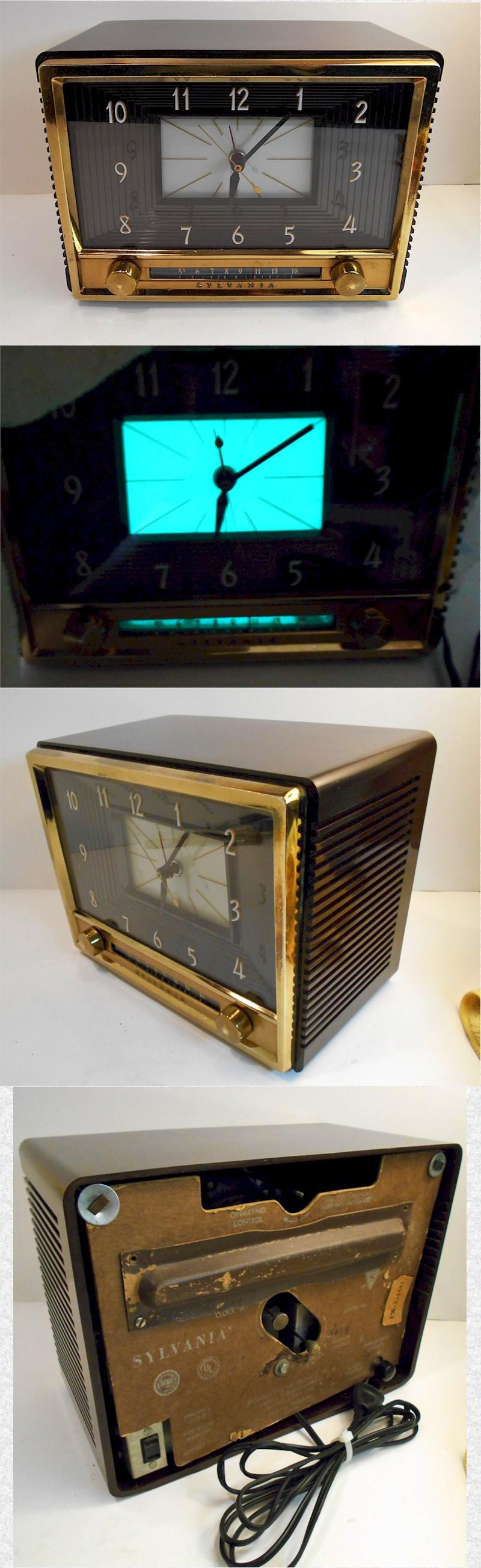 Sylvania 543M Clock Radio (1952)