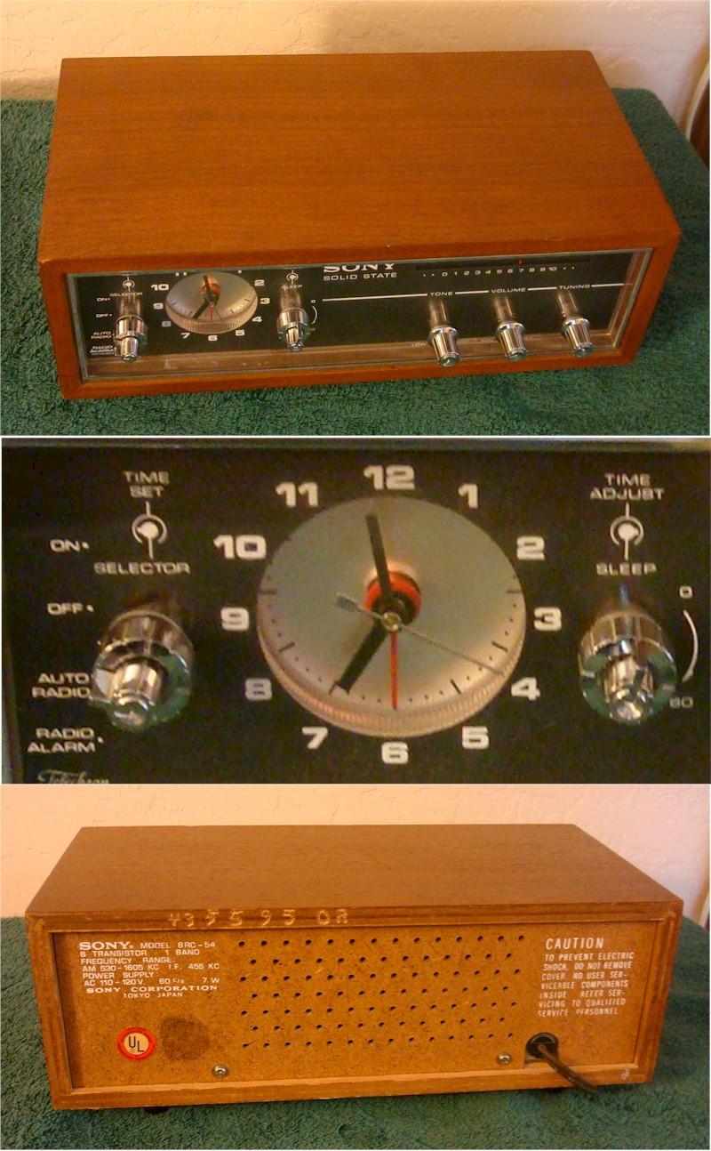Sony 8RC-54 Clock Radio (1970)