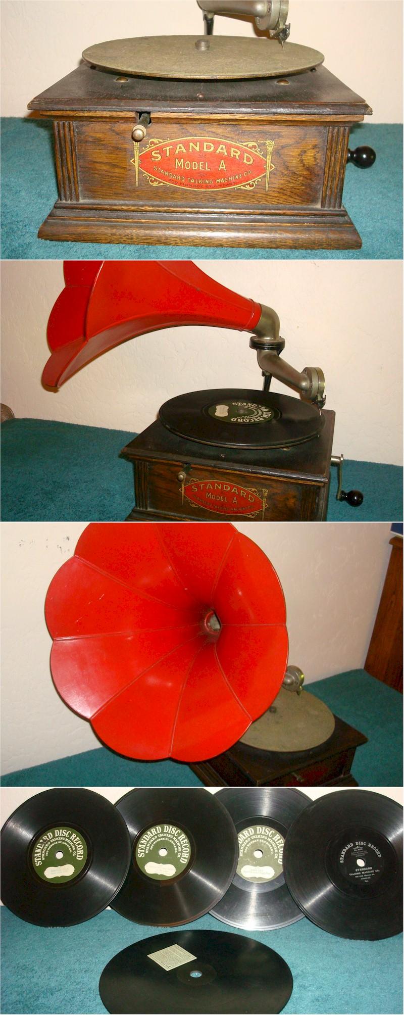 Standard Model "A" Phonograph w/25 Records