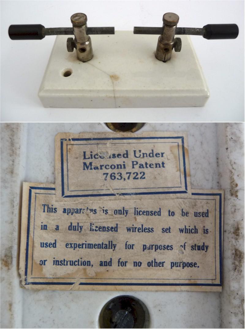 Spark Gap with Marconi Patent Label