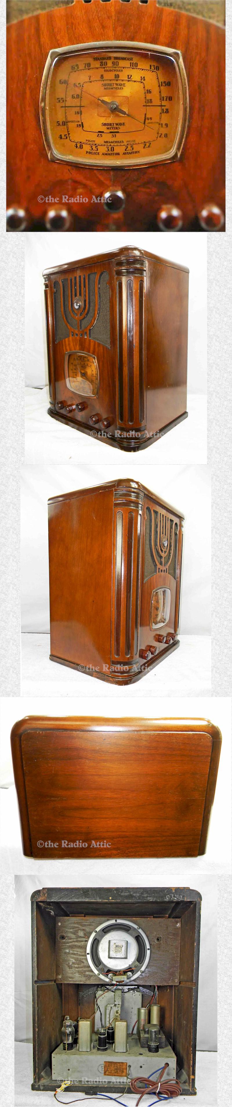 Emerson 134 Tombstone w/Ingraham Cabinet (1937)