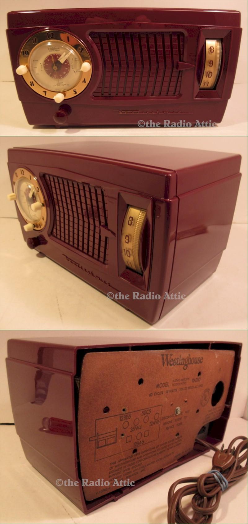 Westinghouse H-374T5 Clock Radio (1952)
