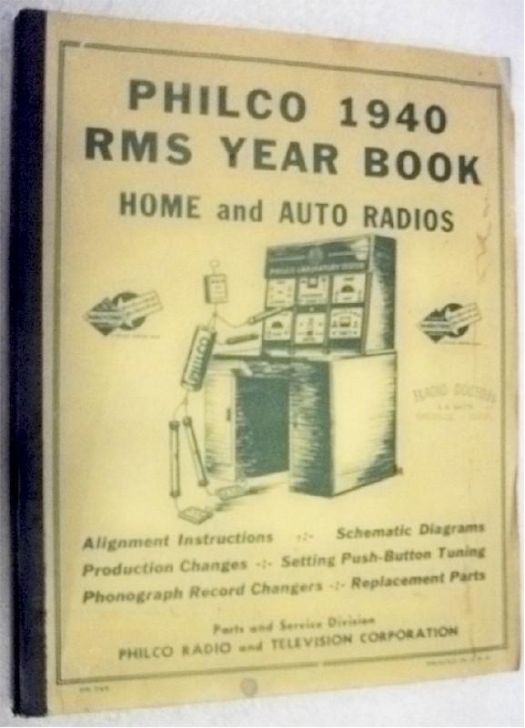 Philco 1940 Radio Model Servicing Year Book