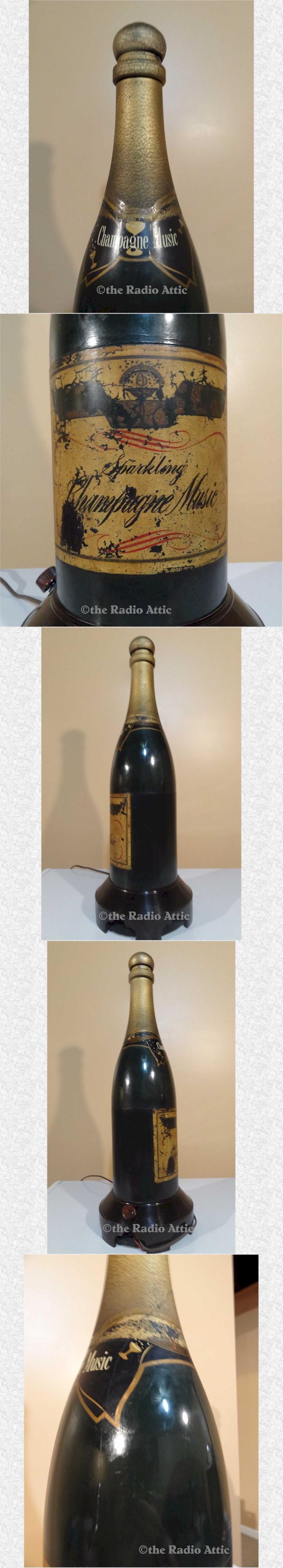 Champagne Music Bottle Radio (Radio Displays Co. C-500)