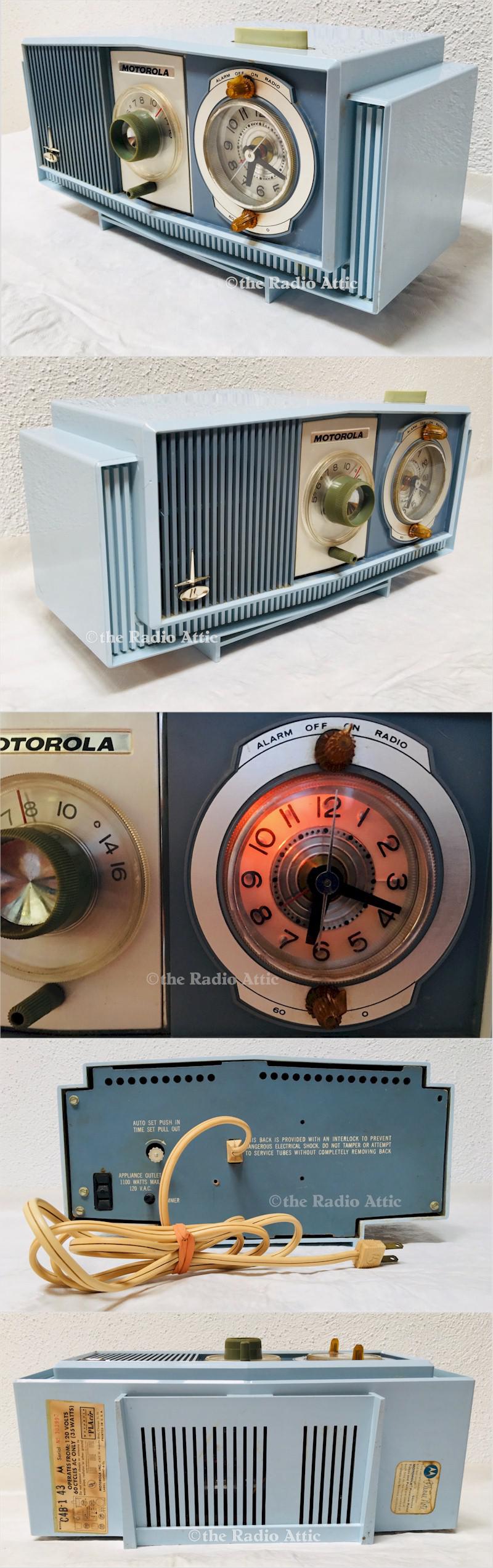 Motorola C4B-1-43 Clock Radio (1960)