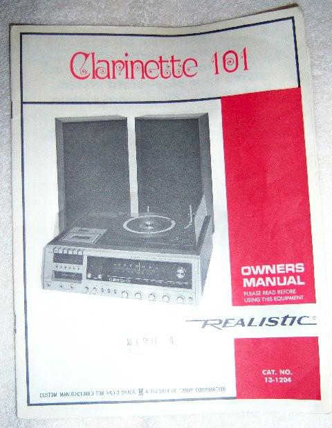 Realistic Clarinette 101 Manual